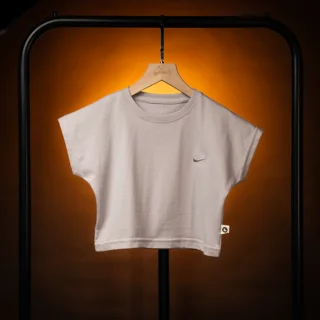 بسته چهار عددی کراپ باکسی اسپرت نایکی NIKE ؛ نخ پنبه طوسی روشن