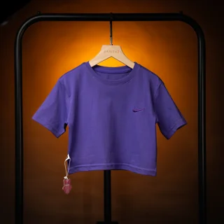 بسته چهار عددی کراپ باکسی اسپرت نایکی NIKE ؛ نخ پنبه رنگ بنفش