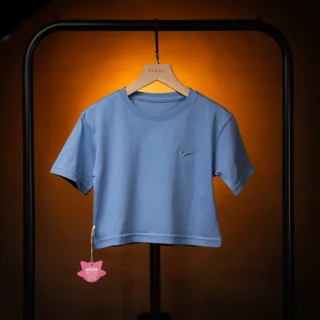 بسته چهار عددی کراپ باکسی اسپرت نایکی NIKE ؛ نخ پنبه نقرآبی