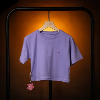 بسته چهار عددی کراپ باکسی اسپرت نایکی NIKE ؛ نخ پنبه یاسی