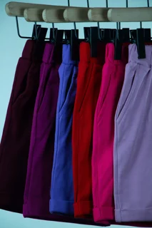 ست وست و شلوارک بامشی مدل هیوا بسته دو عددی رنگ بنفش