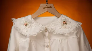 بسته 4 عددی شومیز بچگانه بامشی گلدار رنگ سفید