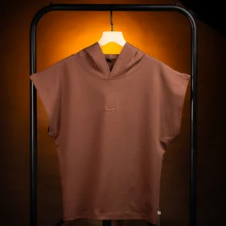 بسته ۴ عددی تیدا ؛ وست کلاه دار NIKE دو‌رو پنبه شکلاتی