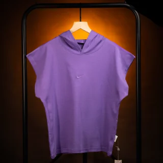 بسته ۴ عددی تیدا ؛ وست کلاه دار NIKE دو‌رو پنبه یاسی