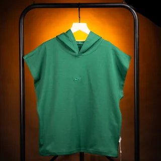 بسته ۴ عددی تیدا ؛ وست کلاه دار NIKE دو‌رو پنبه سبز کهربایی