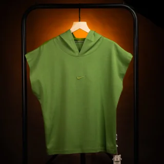 بسته ۴ عددی تیدا ؛ وست کلاه دار NIKE دو‌رو پنبه سبز حنایی