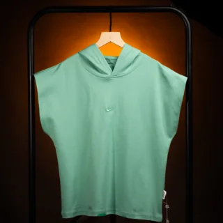 بسته ۴ عددی تیدا ؛ وست کلاه دار NIKE دو‌رو پنبه سبز صابونی