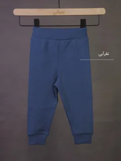 بسته 2 عددی شلوار کشبافت کبریتی پنبه رنگ نقرآبی