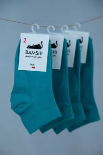 بسته 12 عددی جوراب پنبه مچی دیارا بچه گانه بامشی رنگ سبز