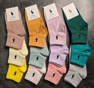 بسته 12 عددی جوراب پنبه مچی بچه گانه POLO بامشی
